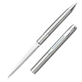 Silver Ink Pen Knife with Plain Edge