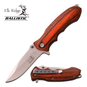 Assisted Opening Knife 3.5 Inch Satin Blade Pakka Wood Handle