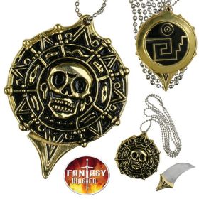 Pirate Medalion Coin Necklace With Hidden Knife