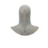 Metal Chain Mail Coif Medieval Armor, Silver