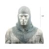 Metal Chain Mail Coif Medieval Armor, Silver