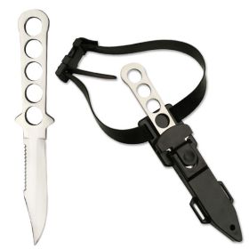 All Metal Diving Knife with Black Sheath