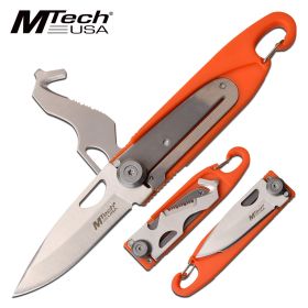 Mtech Multipurpose EDC Folding Pocket Knife Nylon Fiber Handle Orange
