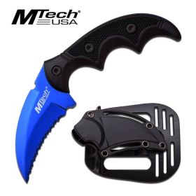 Mtech 5" Blue Full Tang Serrated Combat Karambit Knife