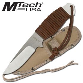7.75 Inch Leather Wrap Stainless Desert Survival Knife