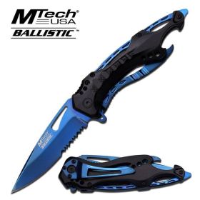 MTech USA Spring Assist Steel Pocket Screwdriver Can Opener Knife