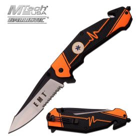 4.75 Inch Closed EMT Tactical Rescue Handle Assisted Opening Knife