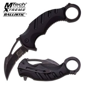 Black Combat Karambit G10 Spring Assisted Folding Pocket Knife