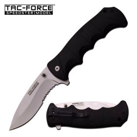 Spring Assisted Opening BLACK TACTICAL Pocket Knife Folding Blade