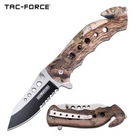 Spring Assist - 'Legal Automatic' Knife - Brown Camo Handle