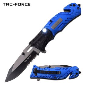 Tac-Force 7.75" Police Spring Assisted Folding Knife With Flashlight
