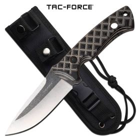 Tactical Combat Knife Fixed Blade Full Tang Tan G10 Handle With Sheath