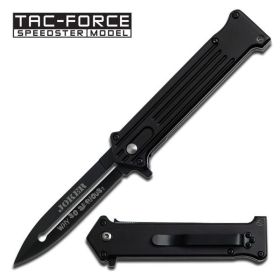 All Black Joker Spring Assisted Opening 'Legal Automatic' Knife