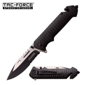 Tactical Folding Pocket Knife Spring Assisted Rescue Black