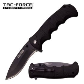 Tac Force Tactical Black Spring Assisted Open Folding Pocket Knife