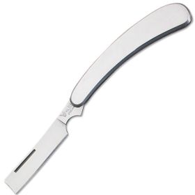Stainless Steel Straight Razor Blade Folding Pocket Knife
