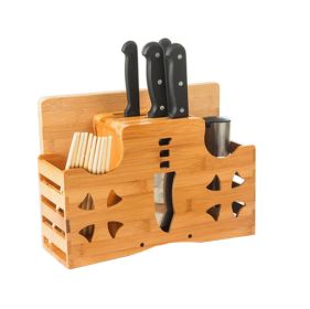 Multifunctional Bamboo Knife Blocks Knife Holder /Rack/Storage for Kitchen