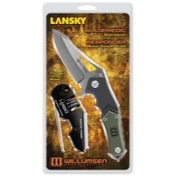 Lansky MIKKEL WILLUMSEN'S Urban Tactical, 7" Responder Folding Knife & Blademedic Sharpener Combo