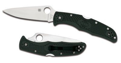 Spyderco Endura 4 Folder 3.75 in ZDP-189 Plain Green FRN