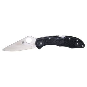 Spyderco Delica 4 Folder 2.88 in Plain Black FRN Handle