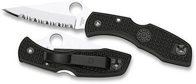 Spyderco Delica 4 Folder 2.88 in Serrated Black FRN Handle