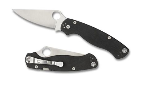 Spyderco Para 2 Folder 3.44 in Plain Black G-10 Handle