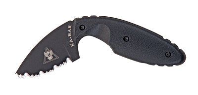 KA-BAR TDI Fixed 2.31 in Black Serrated Blade Black Handle