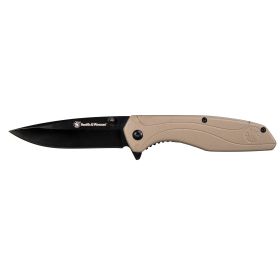 SW 1084312 Folder 3.5 in Black Blade Brown Polymer Handle