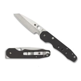 Spyderco Smock Folder 3.45 in Plain Carbon Fiber-G-10 Handle