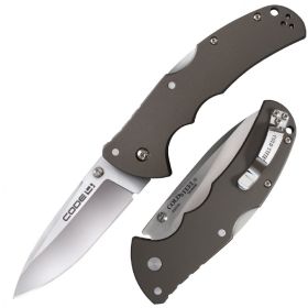 Cold Steel Code 4 Folder 3.5 in Spear Pt Plain Gray Aluminum